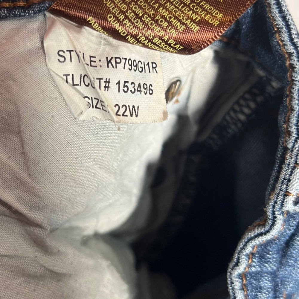 Kut from the Kloth Katy Boyfriend Jeans Plus Size 22W Medium Wash Blue Denim - Picture 5 of 12